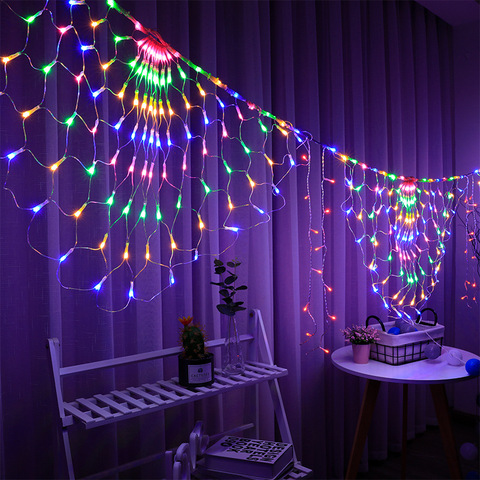AC220V 3M 3 Peacock Tail Mesh Net Led String Lights Outdoor Fairy Garland for Wedding Christmas New Year Party Garden Decoration ► Photo 1/6