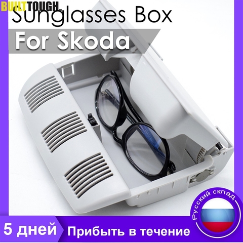 OE Ref 1Z0868565E Car Sunglasses Storage Holder Box Glasses Case Clip For Skoda Octavia A5 Fabia 2 Roomster Cover Accessories ► Photo 1/6