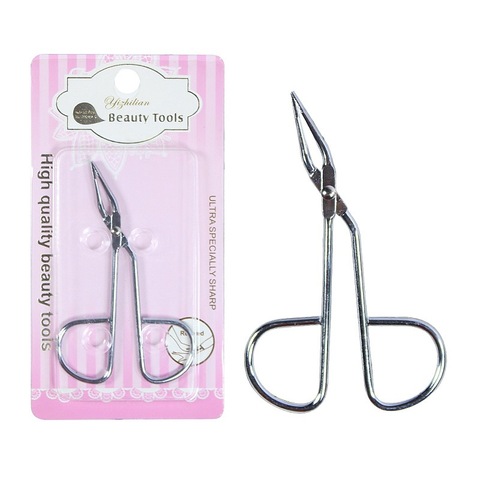 1PC Hair Remove Scissors Flat Tip Eyebrow Tweezers Clamp Clipper Beauty Tool Stainless Steel Eyebrow Removal Tool ► Photo 1/6