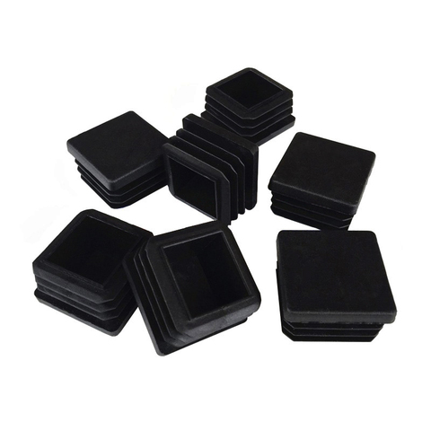 10Pcs Black Plastic Steel square pipe plug Furniture Leg plug Anti Slip Feet Protector Pad Plastic square tube cap plug ► Photo 1/5