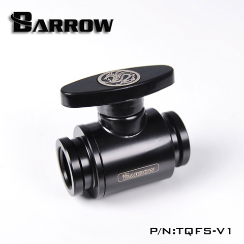 Barrow TQFS-V1 Black/Silver/White G1/4 MINI Handle Double Internal Sealing Ball Valve , Plastic Handle , Brass Body ► Photo 1/4