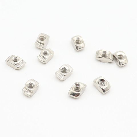 100pcs M3 M4 M5 Nickel Plated T nut Hammer Head Fasten Nut for Aluminum Extrusion Profile 2022/3030/4040/4545 series ► Photo 1/1