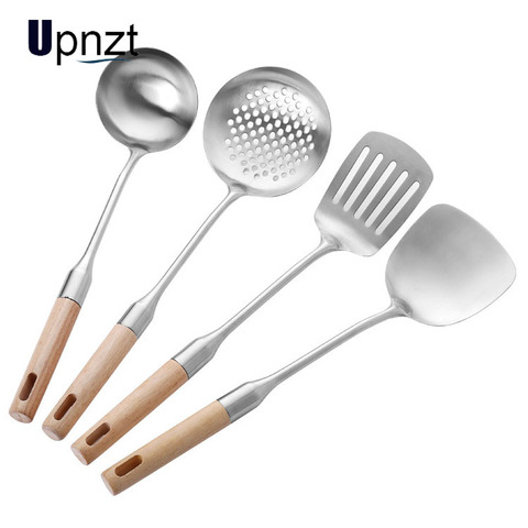 Long Handle Soup Ladle Spoon Turner Wall Hanging Stainless Steel Spatula Sauces Spoon Tableware Kitchen Cooking Utensils Tool ► Photo 1/6