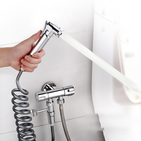 Home Wash Bidet Sprayer Set Accessories Car Hand Held Easy Install ABS Pet Toilet Bathroom Shower Diaper Cleaning Hose Holder ► Photo 1/6