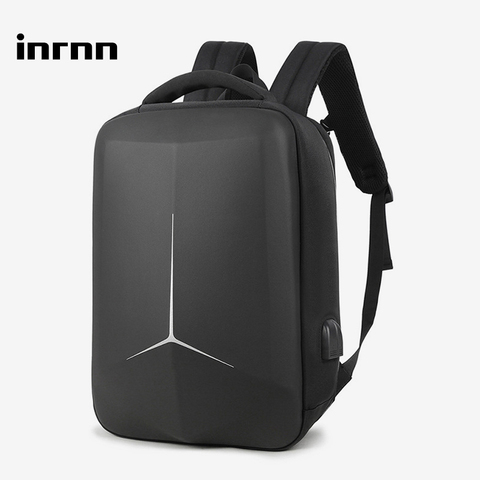 inrnn Fashion Men USB Charging Backpack 15.6 inch Laptop Backpacks Hard Shell Schoolbag for Teenager Waterproof Male Travel Bag ► Photo 1/6