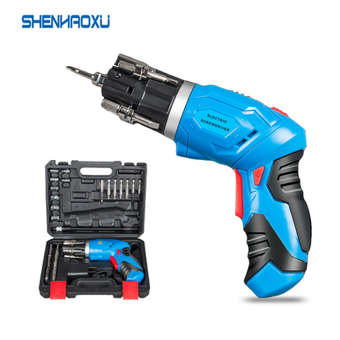 4V Cordless Electric Screwdriver 1300mah Lithium Battery Rechargeable Multi-function Mini Drill Power Tools LED WIth 45PCS Bits ► Photo 1/6