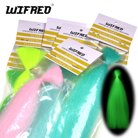 Wifreo Flash and Glow Synthetic Fly Tying Fiber for Streamer Fly Tying Clouser Bucktail Saltwater Assist Hook ► Photo 1/6