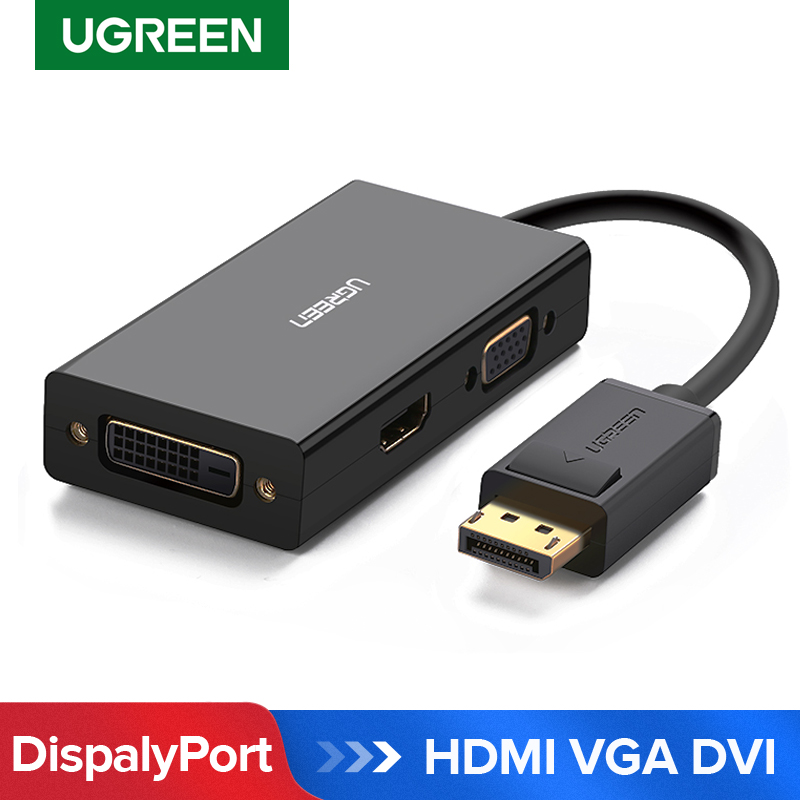 Ugreen in 1 Displayport DP to HDMI VGA DVI 4K Male to Female Display Port Cable For HP PC Laptop Projector - Price history & Review AliExpress Seller -