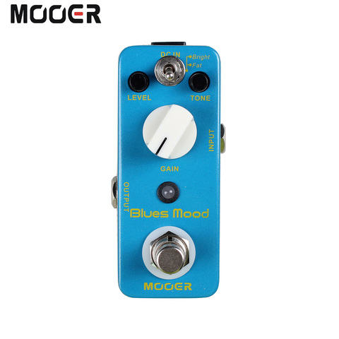 MOOER Blues Mood Overdrive Guitar Effect Pedal Blues Style 2 Modes(Bright/Fat) True Bypass Full Metal Shell Micro Guitar Pedal ► Photo 1/5