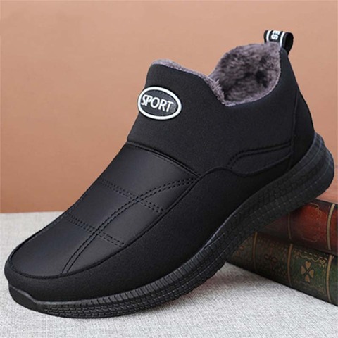 Men Winter Safety Shoes Warm Winter Boots Men Fashion Men Boots Male Working Shoes Mans Winter sneakers Plush Furry Footwear ► Photo 1/6