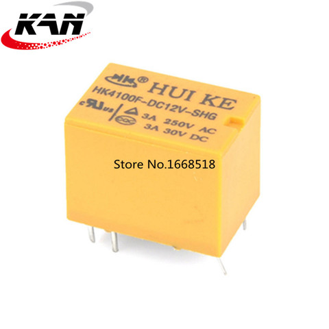 50PCS/lot Signal relay HK4100F-DC5V-SHG HK4100F-DC12V-SHG HK4100F-DC24V-SHG3V 5V 9V 12V 24V 3A 250VAC 6PIN ► Photo 1/2