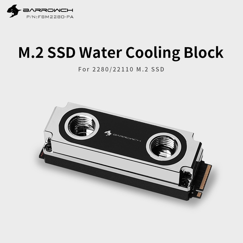 Barrow M.2 SSD Water Cooling Block For 2280/22110 M2 Type Solid State Drive Supports Single and Double-Sided Chip Hard Drive ► Photo 1/4