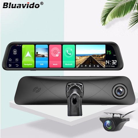 Bluavido 4G RAM Smart Android 8.1 Car Mirror DVR GPS Navigation HD 1080P Video Recorder Camera ADAS 32G ROM add Original Bracket ► Photo 1/6