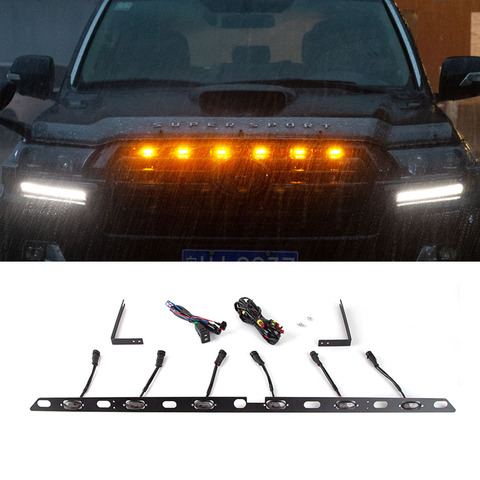 Car Styling LED Front Grille Light Grill Lamp For Toyota Land Cruiser 200 2016 2017 2022 ► Photo 1/6