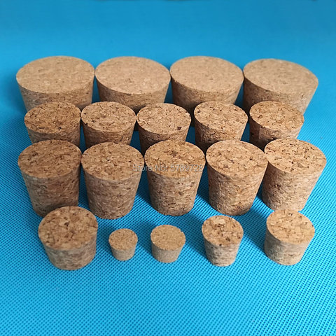 50pcs Top DIA 13mm to 39mm Wood Cork Lab Test Tube Plug Essential Oil Pudding Small Glass Bottle Stopper ► Photo 1/5