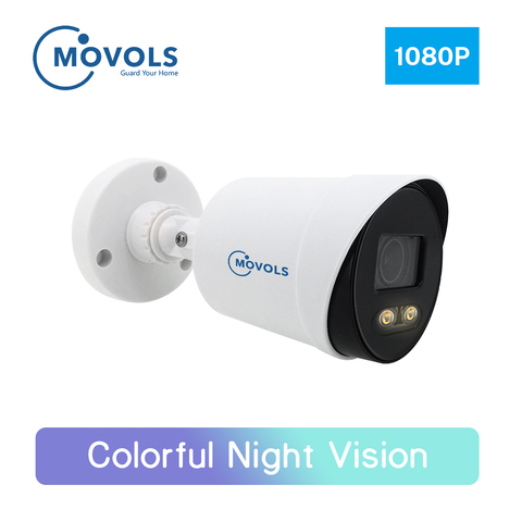 Movols 2MP Colorful Night Vision CCTV AHD Outdoor Video Surveillance Camera Waterproof ► Photo 1/6