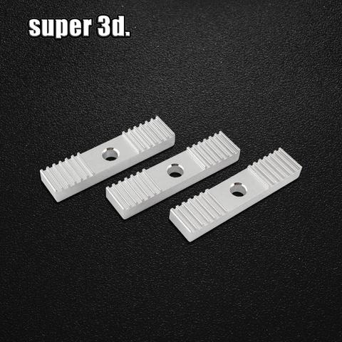 1pcs Reprap DIY GT2 Timing Belt Fixing Piece Aluminum Alloy Tooth pitch 2mm Clamp Fixed Clip CNC 9*40mm For 3D Printer part ► Photo 1/6