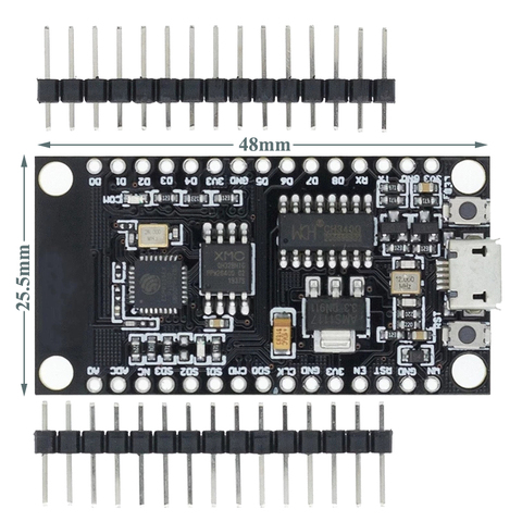 1 Piece NodeMCU V3 Lua WIFI module integration of ESP8266 + extra memory 32M Flash, USB-serial CH340G A62 ► Photo 1/6