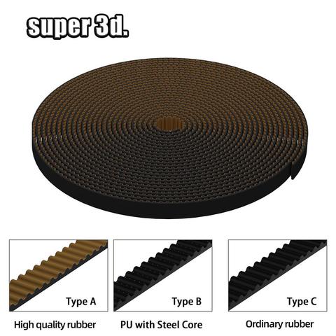 10m-50m GT2 Open Timing Belt Width 6mm 10mm GT2 belt PU With Steel Core 2GT Rubber Synchronous Belt Low dust 3D Printer Parts ► Photo 1/6