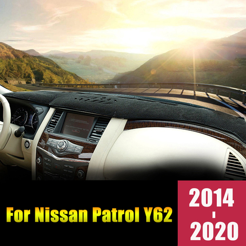 For Nissan Patrol Y62 Armada 2014-2016 2017 2022 LHD Car Dashboard Cover Avoid light Pads Sun Shade Mats Accessories ► Photo 1/6