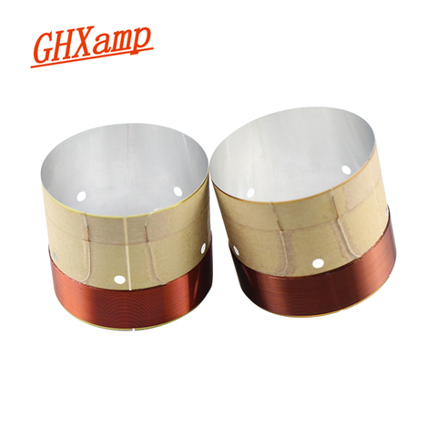 GHXAMP 60.5mm Bass Voice Coil Woofer 8ohm Repair Parts Aluminum With Vent Hole 2 layer Round Copper Wire 2pcs ► Photo 1/6