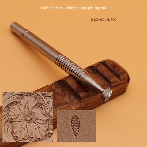 Leather punch 304 Stainless Steel Leather Sculpture Printed Tool Background Tool DIY Arabesque stamps leathercraft Saddle ► Photo 1/4
