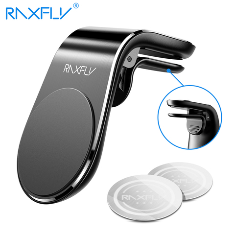 RAXFLY Magnetic Car Phone Holder for iPhone Samsung Xiaomi L-Type Car Air Vent Mobile Holder for Phone in Car Strong Magnet ► Photo 1/6