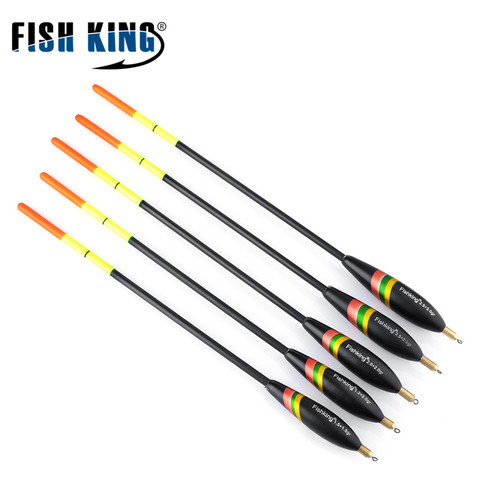 FISH KING 5 styles Barguzinsky Fir Bobber Fishing Float Mixed Size 20cm-26.5cm Copper Lead Ocean Rock Buoy Carp Fishing Tackle ► Photo 1/6