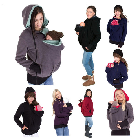Mother Kangaroo Clothes Parenting Child Autumn Winter Pregnant Women 'S Sweatshirts Baby Carrier Wearing Hoodies ► Photo 1/6