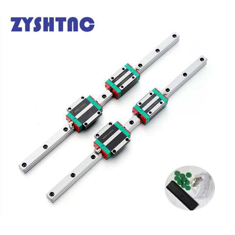 2pcs HGR15 linear guide rail any length 4pcs linear block carriage HGH15CA /flang HGW15CC HGH15 CNC parts ► Photo 1/6