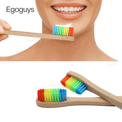 Multicolor Natural Bamboo Handle Toothbrush Soft Bristle Wooden Charcoal Tooth Brush Teeth Deep Cleaning Travel Dental Oral Care ► Photo 1/6