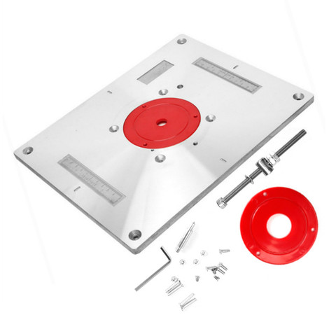 Electric Wood Milling Trimming Machine Flip Plate Guide Table Aluminum Router Table Insert Plate for Woodworking Work Bench ► Photo 1/6