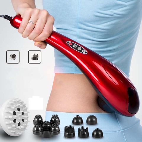 Electric Dolphin Massager Back Massage Hammer Vibration Infrared Stick Roller Cervical Body Massage 220V ► Photo 1/6