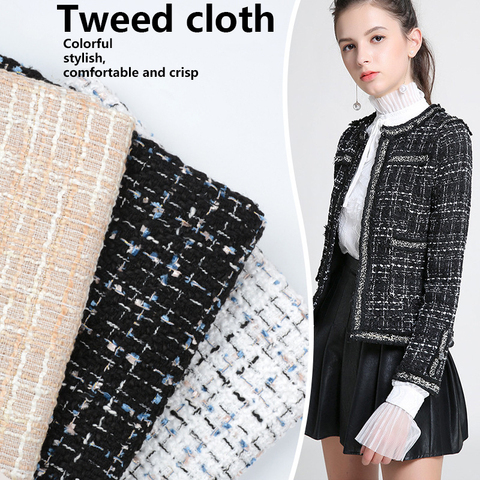 Woolen woven Tweed plaid Fabric fiber new skirt,Outerwear,garment hand-made DIY fabric dress in autumn winter Tweed plaid cloth ► Photo 1/6