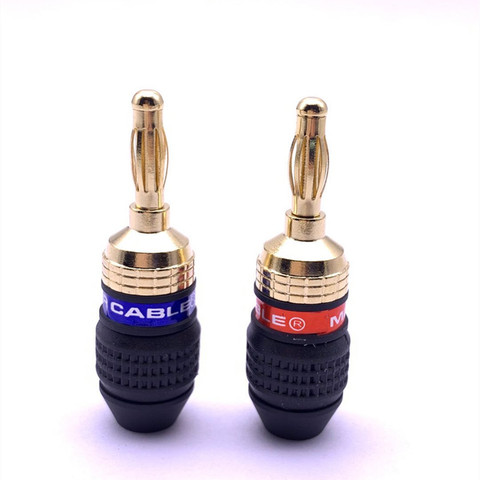 1Pair 4MM Banana Plug Monster 24K Gold Plated Pure Copper Speaker Adapter Screw Speaker Plugs Audio Connectors Plugs ► Photo 1/3