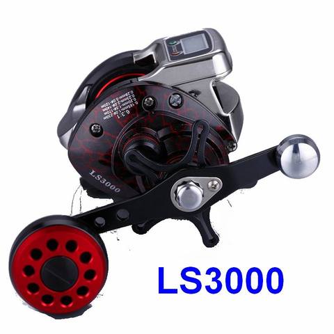 Boat Fishing Reel Full Metal Lieyuwang LS3000 Digital Left or Right Hand 220g No.3 Line 100M 5Kgs Brake Force ► Photo 1/1