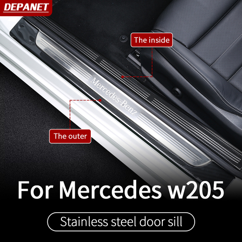 Car door anti-kick pad For Mercedes w205 amg coupe / interior trim c63 mercedes c class accessories C205 Mercedes amg coupe ► Photo 1/6