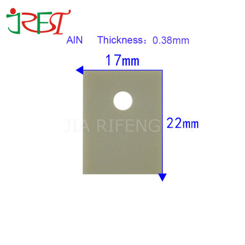 50pcs/Lot AlN Substrate TO-247  0.38mm *17mm*22mm Aluminium Nitride Ceramic Insulator  Pad ► Photo 1/2