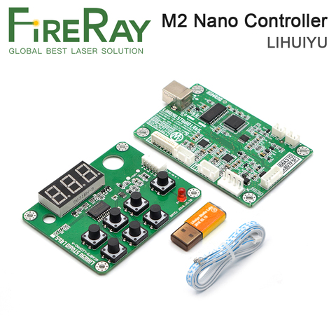 FireRay LIHUIYU M2 Nano Laser Controller Mother Main Board+Control Panel + Dongle B System Engraver Cutter DIY 3020 3040 K40 ► Photo 1/6