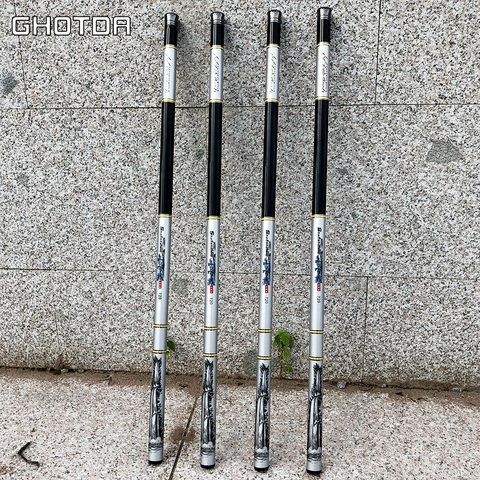 NEW Ultralight SuperHard 2.7/3.6/4.5/5.4/6.3/7.2M Stream Hand Pole Carbon Fiber Casting Telescopic Fishing Rod Fish Tackle ► Photo 1/6