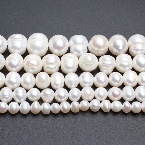 Natural freshwater pearl beads 5-6/6-7/7-8/8-9/9-10/10-11mm Irregular White Pearl Beads For Jewellery Making Bracelet Necklace15 ► Photo 1/5