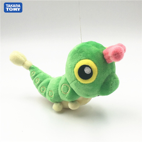 TAKARA TOMY Pokemon Caterpie Plush Toys Soft Stuffed Peluche Dolls Gift for Children Toy Gifts 16cm ► Photo 1/5