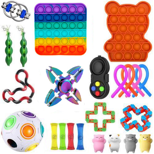 22 Pack Fidget Sensory Toy Set Stress Relief Toy Autism Anxiety Relief Stress Po