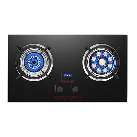 Household Embedded Double Gas Stove Kitchen Cooktop Gas Stove Built-in Hot Stove Desktop Liquefied Gas Stove ► Photo 1/6