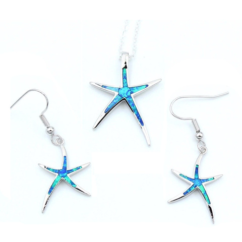 Classic Starfish Ocean Theme Necklace Earrings Jewelry Set Trendy Women Pendant Necklace For Female Friend Wedding Party Gift ► Photo 1/6