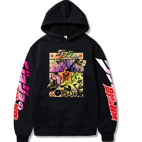 2022Harajuku JOJO's Bizarre Adventure Unisex Hoodies Japanese Anime JOJO Printed Men's Hoodie Streetwear Casual Sweatshirts ► Photo 1/6