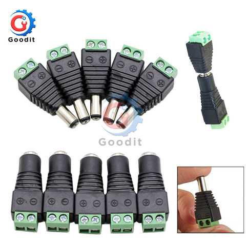 5PCS male and female DC Power plug 5.5x2.1MM 5.5x2.5MM 3.5x1.35MM 12V 24V Jack Adapter Connector Plug CCTV 2.1*5.5mm 2.5 1.35 ► Photo 1/6