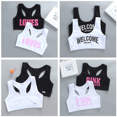 Teen Girl Sports Bra Kids Top Camisole Underwear Young Puberty Small Training Bra For 8-16years girls training bra ► Photo 1/6