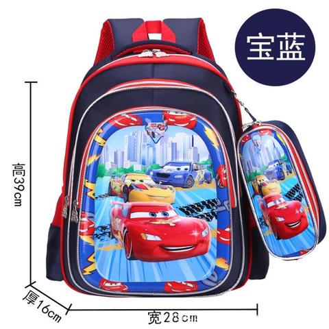 Frozen Elsa Princess Girls School Bag Cartoon Primary School Student Children Waterproof Large-capacity 95 Car Boys School Bag ► Photo 1/6