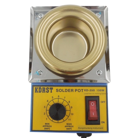 Temperature Controlled Solder Pot Soldering Desoldering Bath Tin Melting Plate Tin Cans 50mm 110V ► Photo 1/5